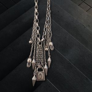 Lane Bryant Spiked Padlock Necklace